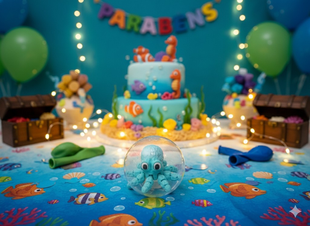 Tema Fundo do Mar - festa marinha